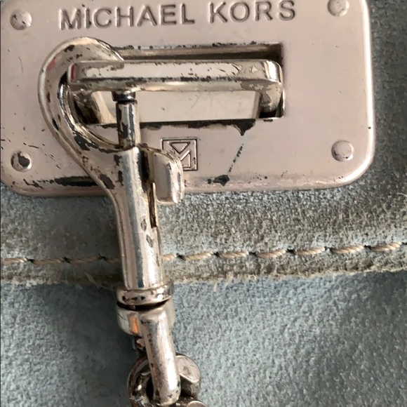 Vintage Michael Kors Blue Suede Clutch – With Dust Bag - Picture 2 of 10